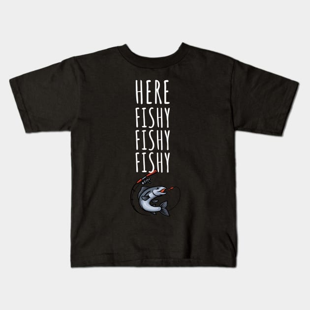 Here fishy fishy fishy Kids T-Shirt by maxcode